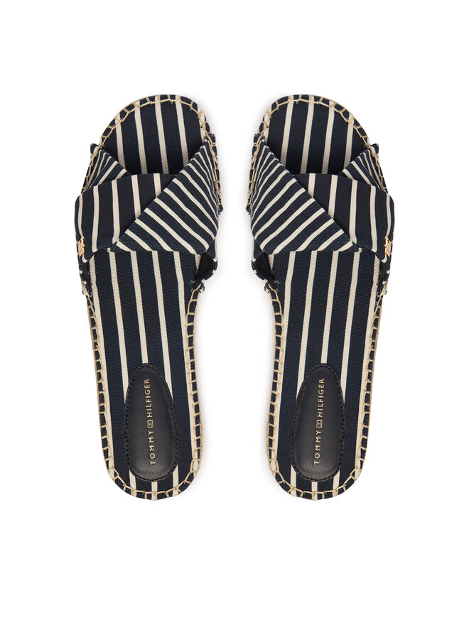 Tommy Hilfiger Pantoletten Tommy Hilfiger Canvas FW0FW09140 Dunkelblau