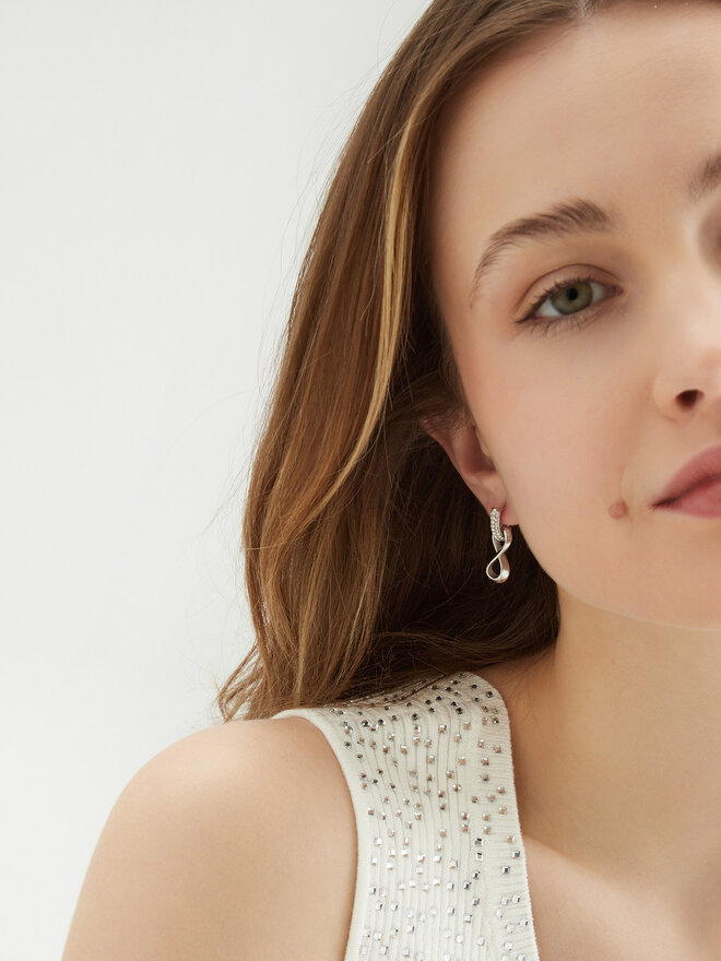 Guess Náušnice Guess JUBE05 051JW Strieborná