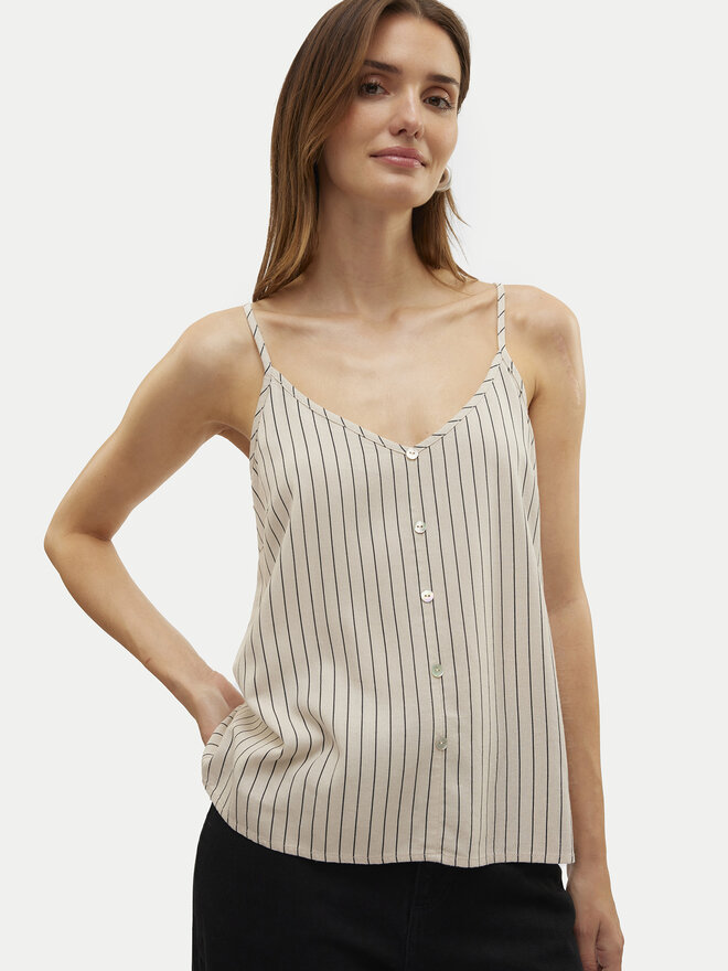 Vero Moda Vero Moda Marškinėliai Mymilo 10303690 Smėlio Regular Fit