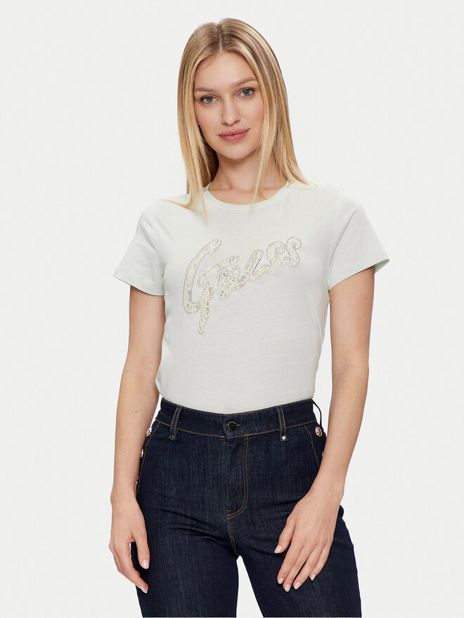 Guess Guess Marškinėliai W4RI25 K9RM1 Pilka Regular Fit