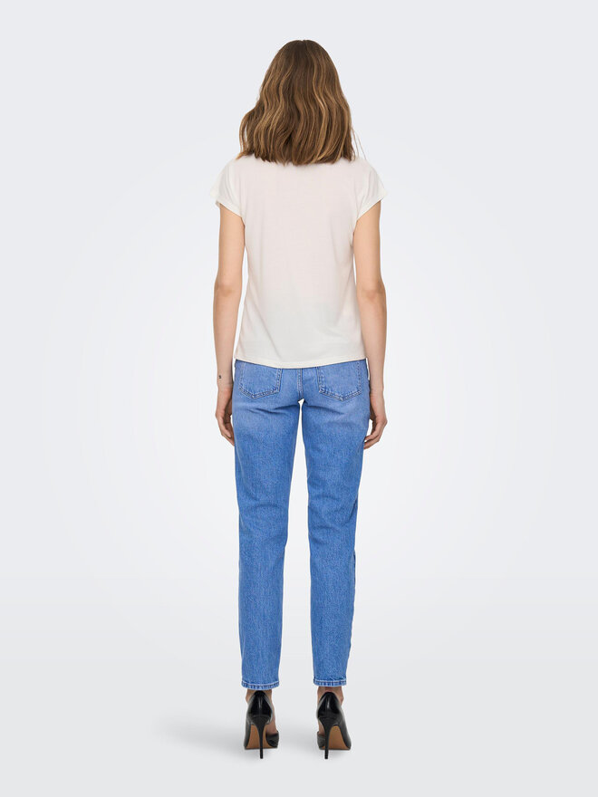 ONLY ONLY Marškinėliai Free 15287041 Balta Regular Fit