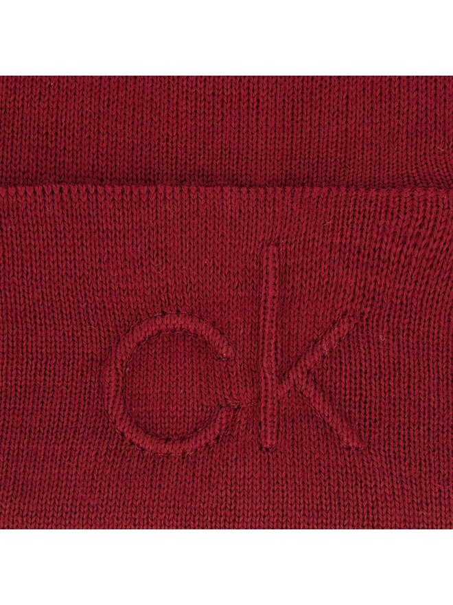 Calvin Klein Mütze Calvin Klein Ck Embossed Beanie K50K504092 Dunkelrot