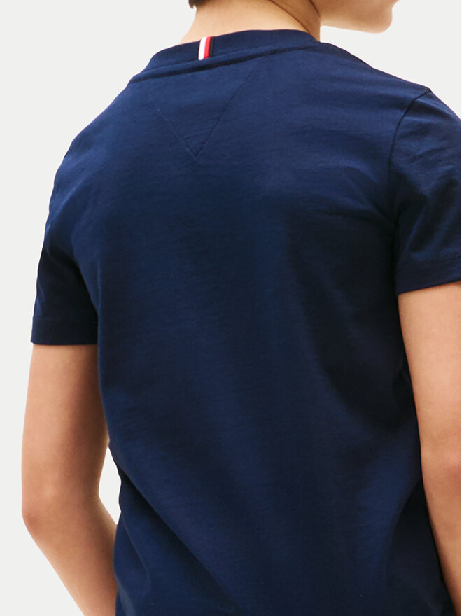 Tommy Hilfiger Tommy Hilfiger Camiseta Script Flag KB0KB09725 Azul marino Regular Fit