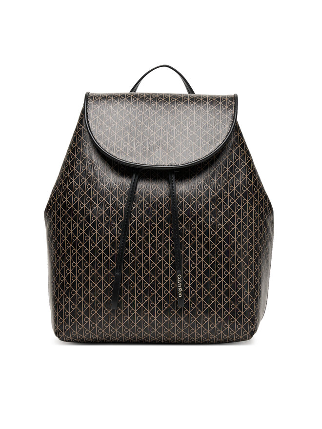 Calvin Klein Hátizsák Calvin Klein Emblem Aop Flap Backpack LV04F3271G Fekete