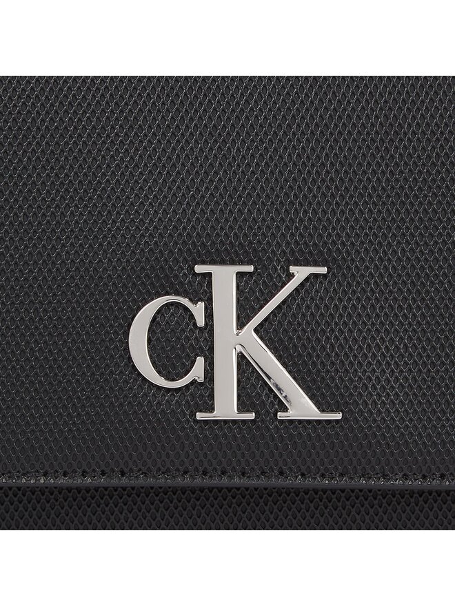 Calvin Klein Jeans Handtasche Calvin Klein Jeans Minimal Monogram Ew Flap Ch25 T K60K611951 Schwarz