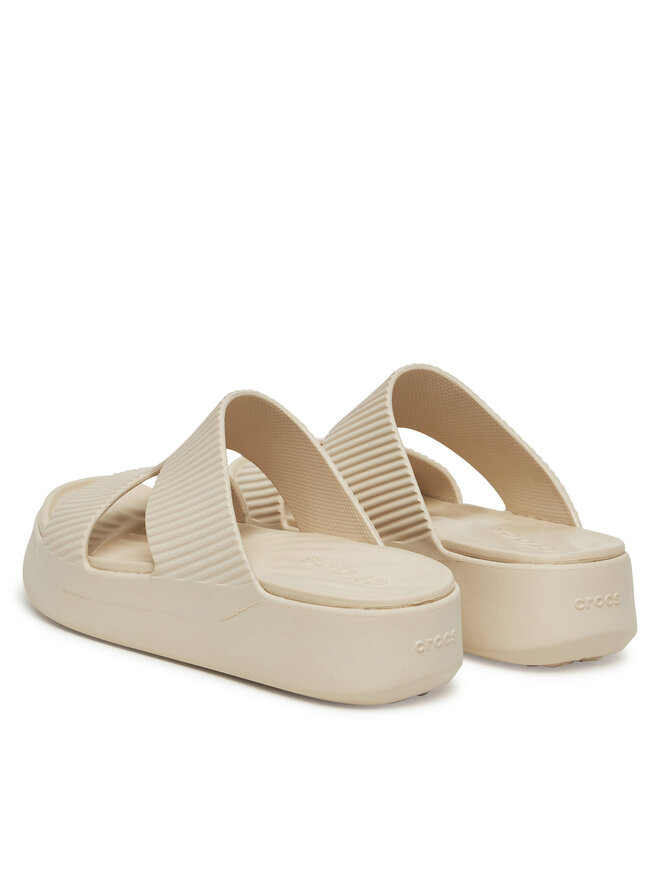 Crocs Şlapi Crocs Getaway Groove Platform HStrap 210701 Bej