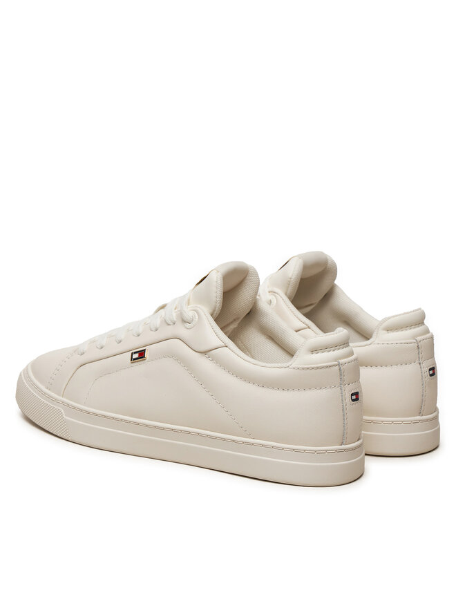 Tommy Hilfiger Sneakersy Tommy Hilfiger Icon Court Sneaker Flag FW0FW08327 Écru