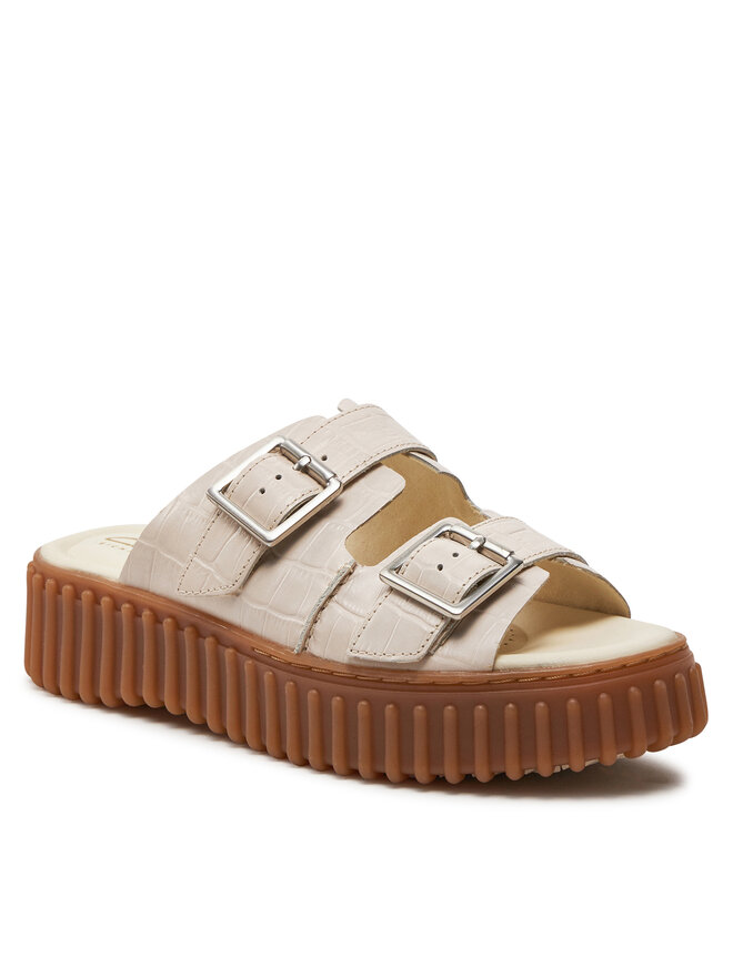 Clarks Şlapi Clarks Torhill Slide 26176430 Bej