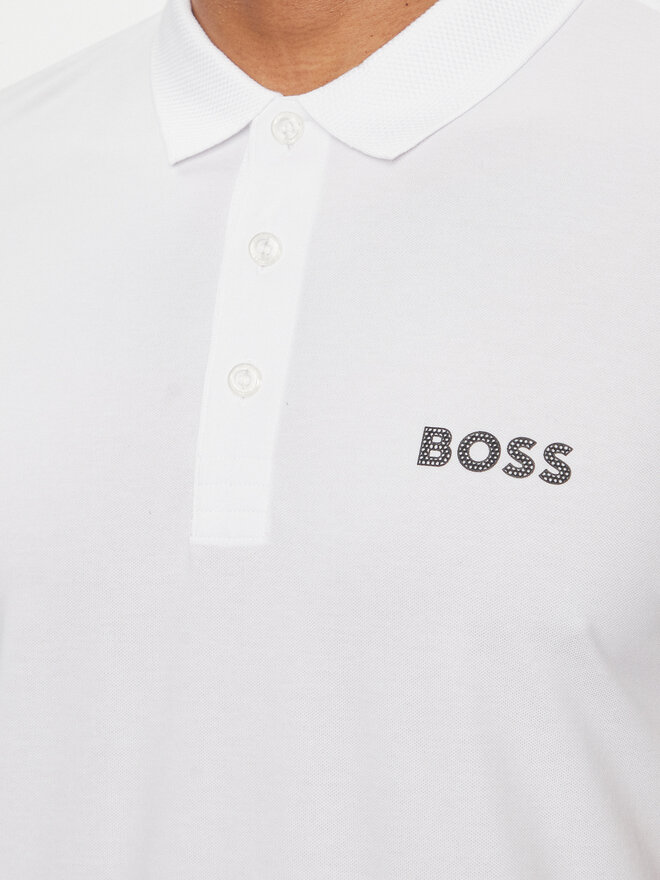 BOSS Boss Polo marškinėliai Paule 50512789 Balta Slim Fit