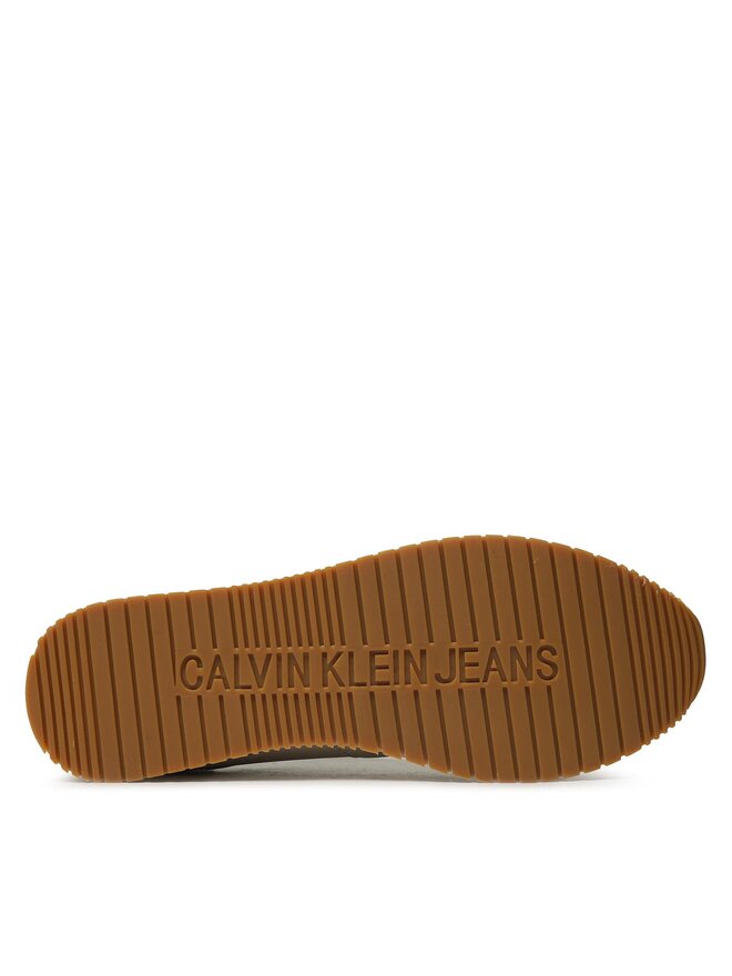 Calvin Klein Jeans Sneakersy Calvin Klein Jeans Retro Runner Fluo Contrast YM0YM00619 Béžová