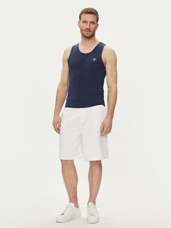 Guess Guess Tank top marškinėliai U97M02 KCD31 Tamsiai mėlyna Regular Fit