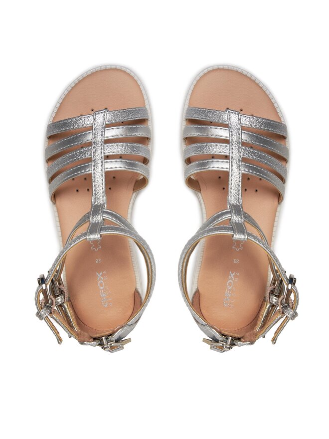 Geox Σανδάλια Geox J Sandal Karly Girl J7235D 0QDAJ C1007 S Ασημί