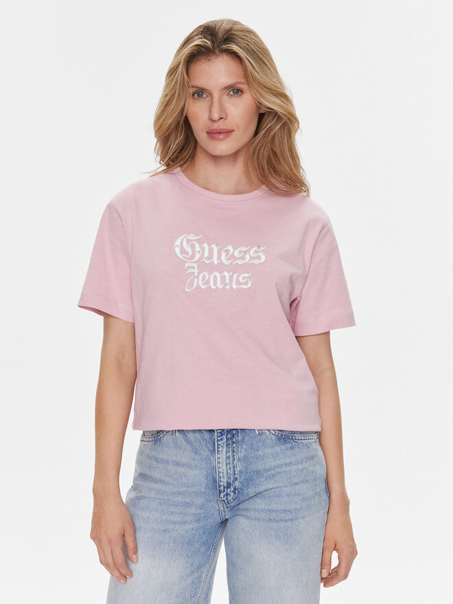 Guess Guess Camiseta Gothic W4RI49 K6XN4 Violeta Regular Fit