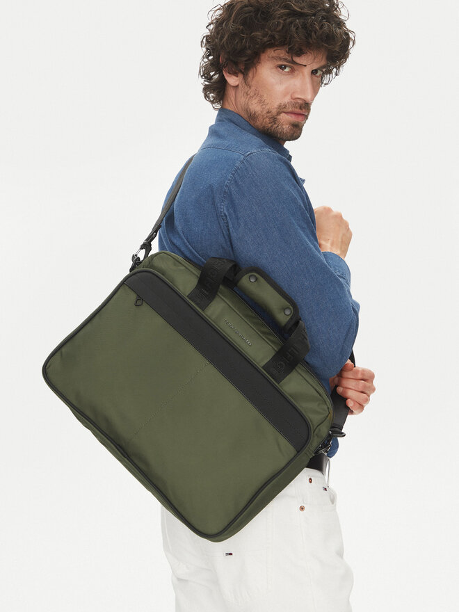 Tommy Hilfiger Τσάντα για laptop Tommy Hilfiger Th Repreve Computer Bag AM0AM13186 Χακί