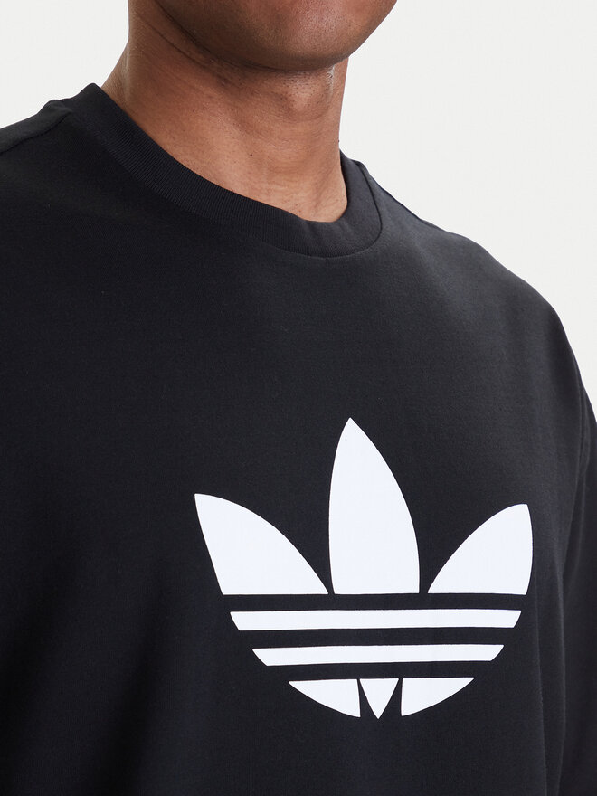 adidas adidas Футболка adicolor Trefoil KD4091 Чорний Loose Fit