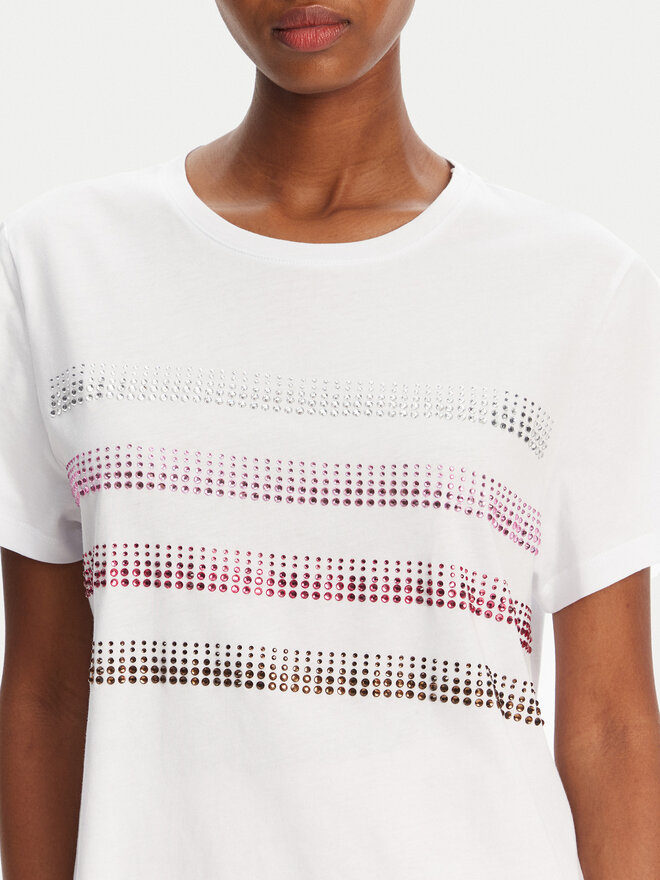 Marella Marella Camiseta Foglia 2515971042 Blanco Regular Fit