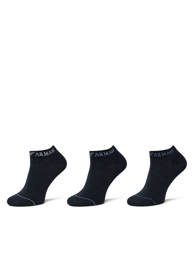 Emporio Armani Набір 3 пар низьких чоловічих шкарпеток Emporio Armani EM000550 AF12276 MB154 Cиній