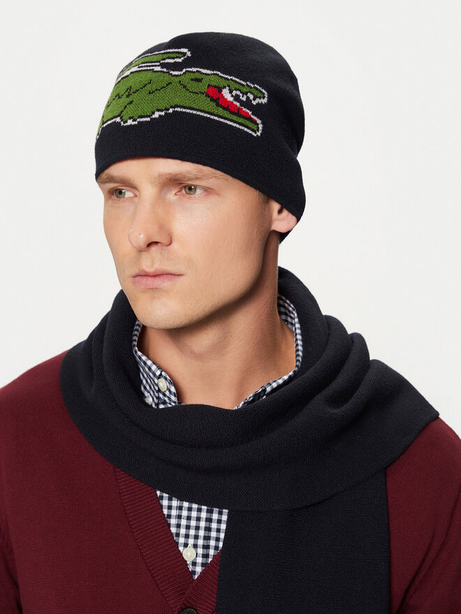 Lacoste Набір Шарф і Шапка Lacoste RB1515-00 Cиній