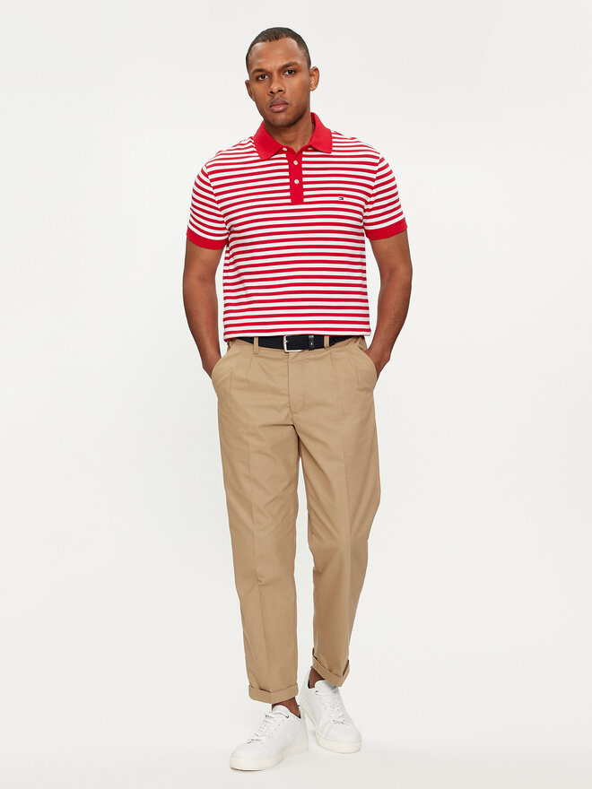 Tommy Hilfiger Tommy Hilfiger Pólóing 1985 MW0MW17771 Piros Slim Fit
