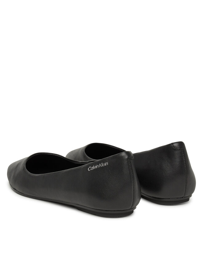Calvin Klein Baleriny Calvin Klein Flat Mary Jane - Lth HW0HW02341 Czarny