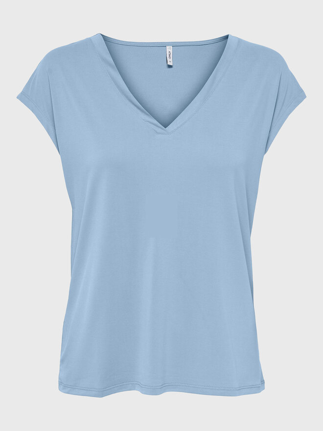 ONLY ONLY Camiseta Free 15287041 Celeste Regular Fit