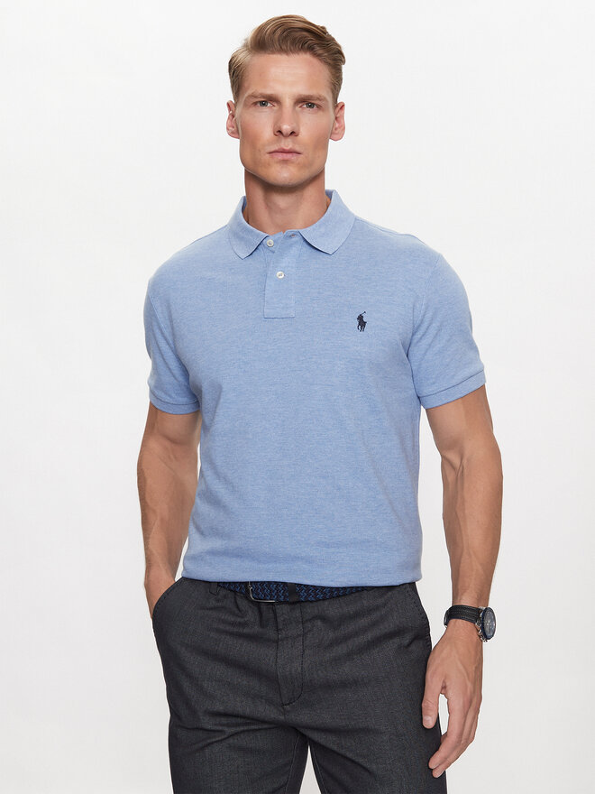 Polo Ralph Lauren Polo Ralph Lauren Поло 710666998007 Голубий Custom Slim Fit