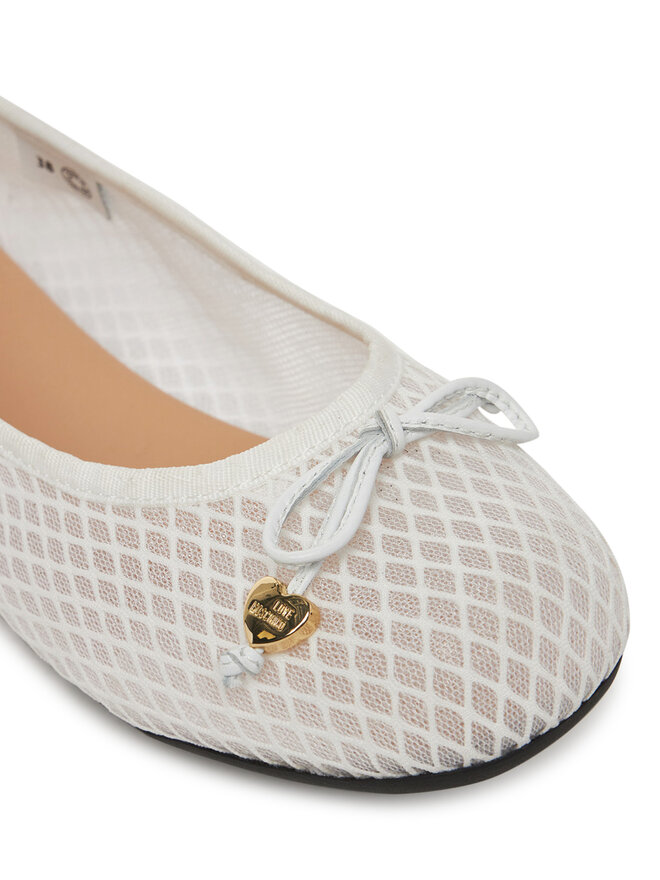 LOVE MOSCHINO Baleriny LOVE MOSCHINO JA11051G0MIQ0100 Biały