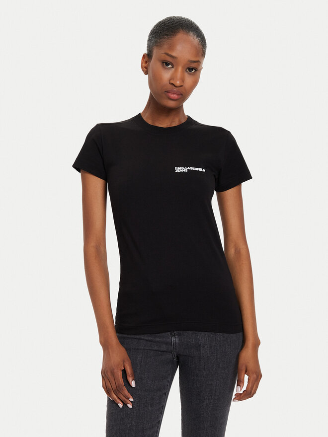 Karl Lagerfeld Jeans Karl Lagerfeld Jeans T-Shirt 241J1700 Schwarz Slim Fit