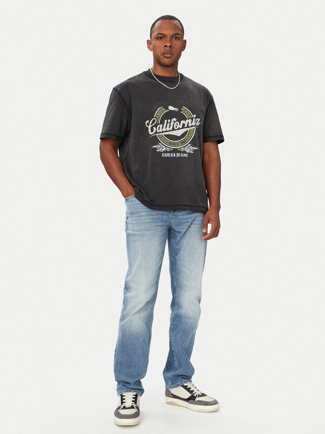 Guess Jeans Guess Jeans Футболка M6YI14 K3945 Чорний Regular Fit
