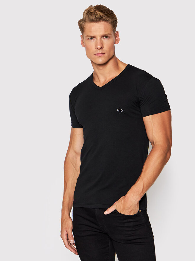 Armani Exchange Armani Exchange Set 2 majice 956004 CC282 07320 Crna Regular Fit