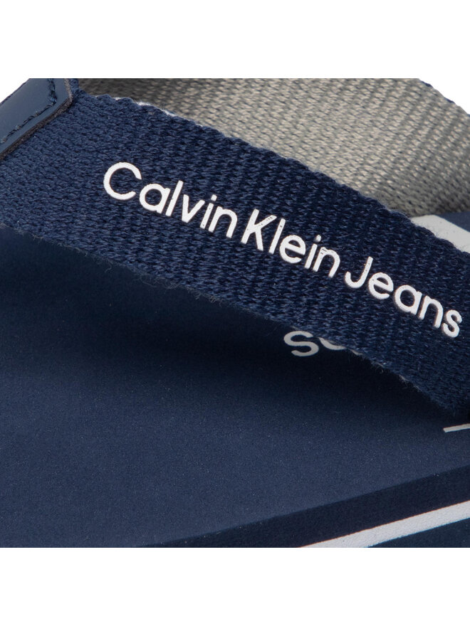 Calvin Klein Jeans Žabky Calvin Klein Jeans Logo Print Flip Flop V3B8-80155-0058 M Tmavomodrá