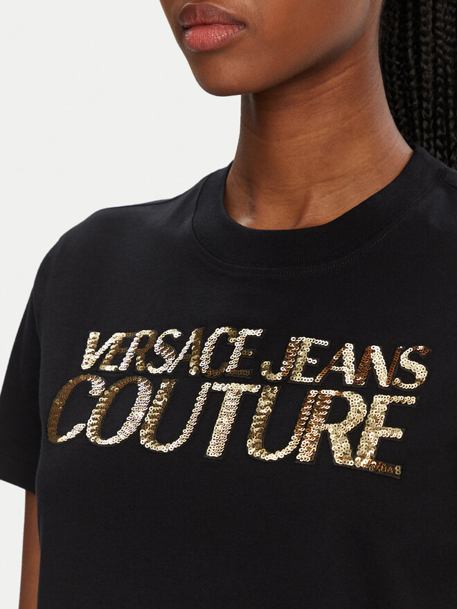 Versace Jeans Couture Versace Jeans Couture T-Shirt 78HAHE02 Μαύρο Regular Fit