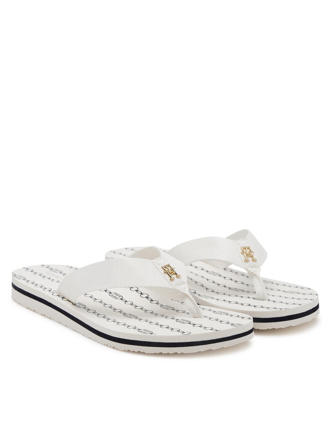 Tommy Hilfiger Flip flop Tommy Hilfiger Th Chain Print FW0FW08514 Alb