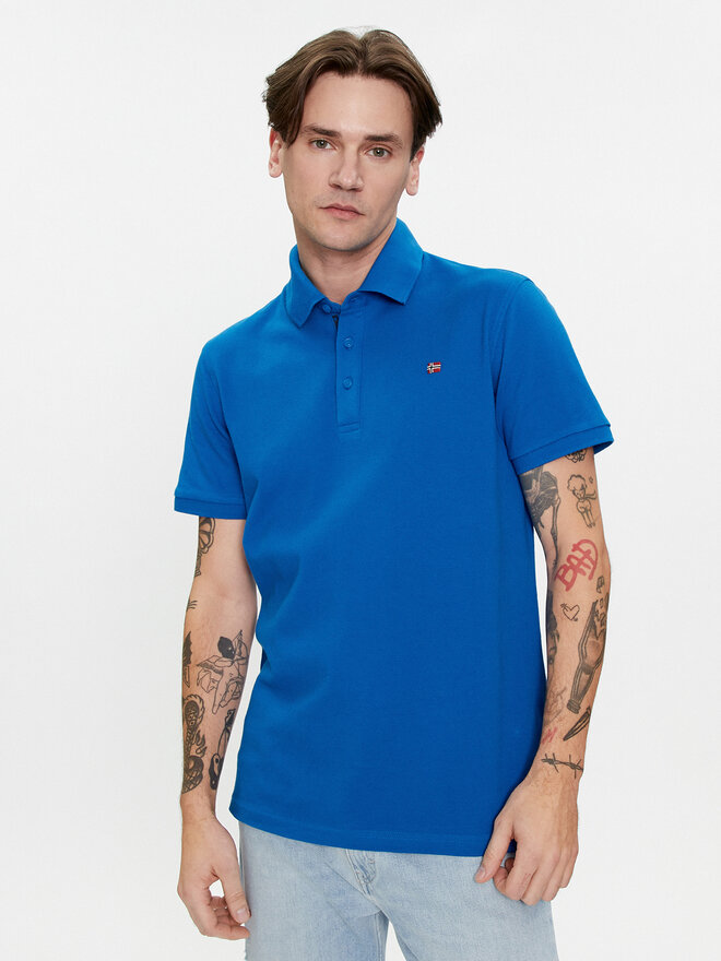Napapijri Napapijri Polo marškinėliai Eolanos 3 NP0A4GB3 Mėlyna Regular Fit