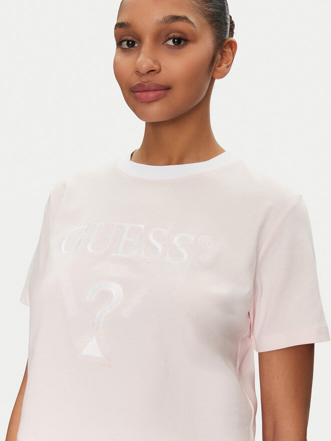 Guess Guess Marškinėliai V5GI18 I3Z14 Rožinė Boxy Fit