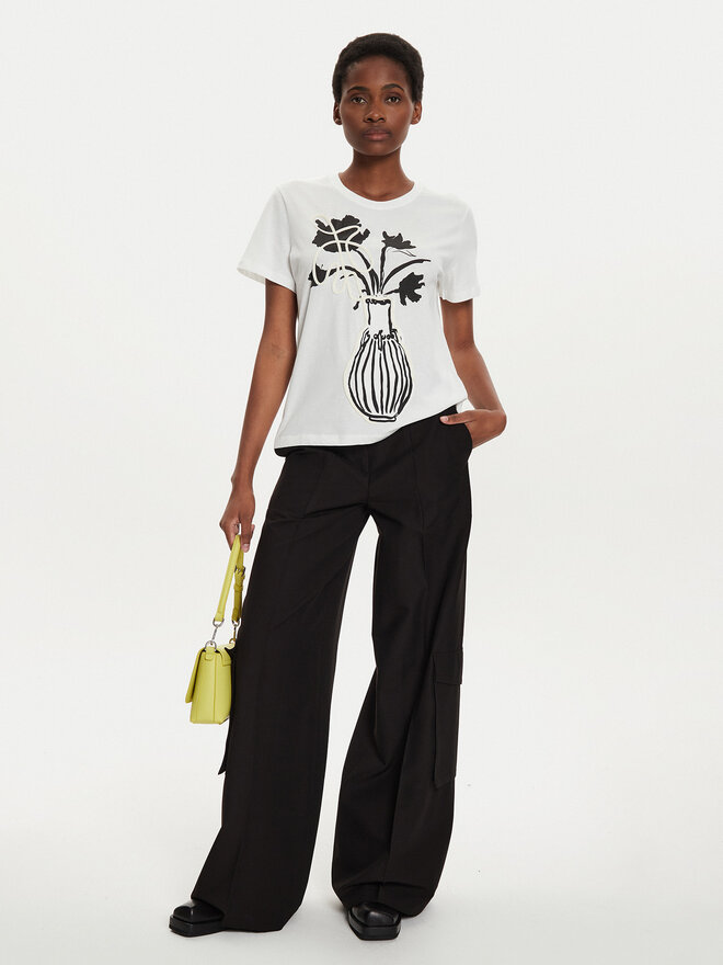 Desigual Desigual T-Shirt Shadow 24WWTK11 Λευκό Regular Fit