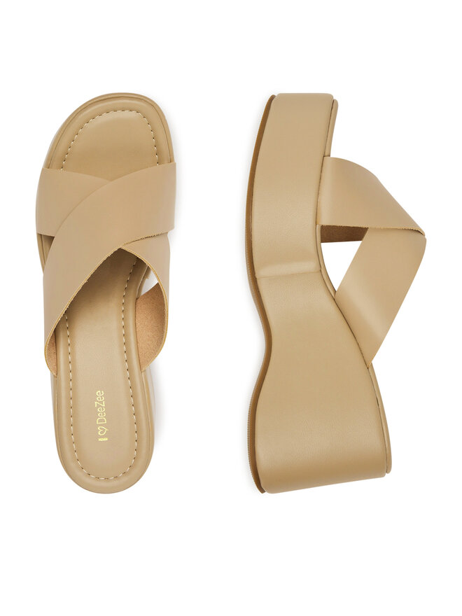 DeeZee Pantoletten DeeZee F22067-4 Beige