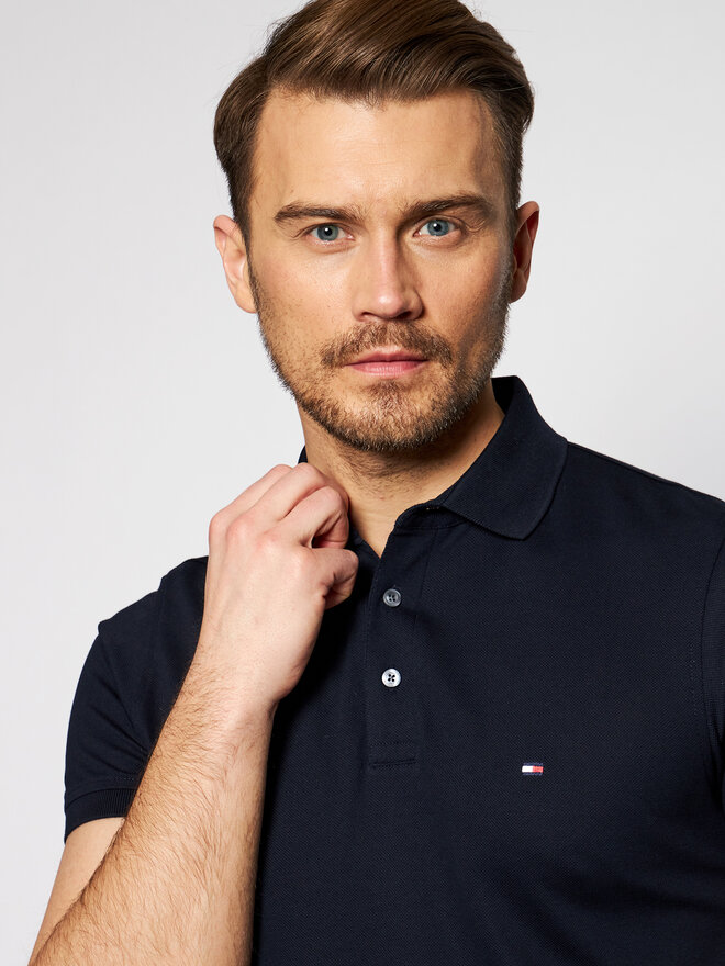 Tommy Hilfiger Tommy Hilfiger Pólóing 1985 MW0MW17771 Sötétkék Slim Fit