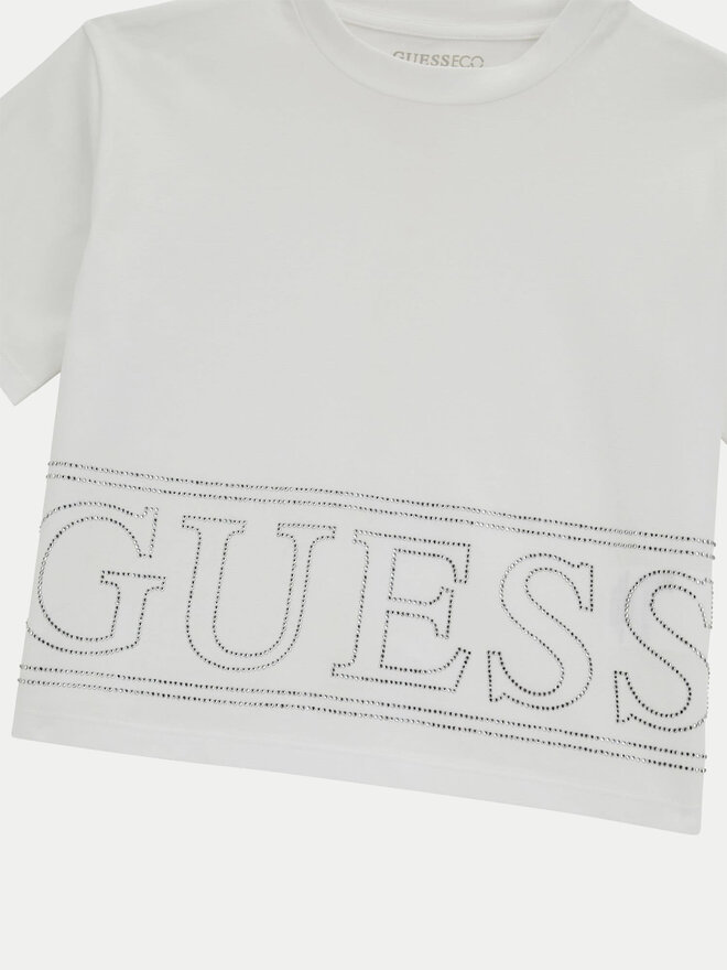 Guess Guess Marškinėliai J4YI17 K6YW4 Balta Boxy Fit