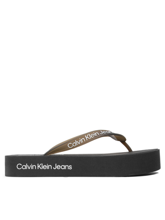 Calvin Klein Jeans Chancletas Calvin Klein Jeans Beach Sandal Flatform Logo YW0YW01092 Negro