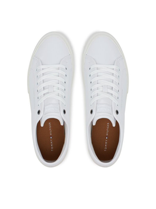 Tommy Hilfiger Гуменки Tommy Hilfiger Th Hi Vulc Street Stitch FM0FM05645 Бял