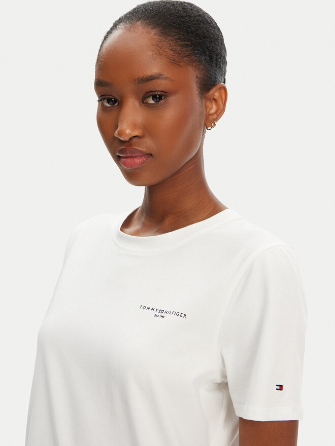 Tommy Hilfiger Tommy Hilfiger Póló 1985 WW0WW37877 Fehér Regular Fit