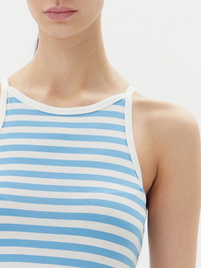 Pieces Pieces Top Jane 17155477 Blau Slim Fit