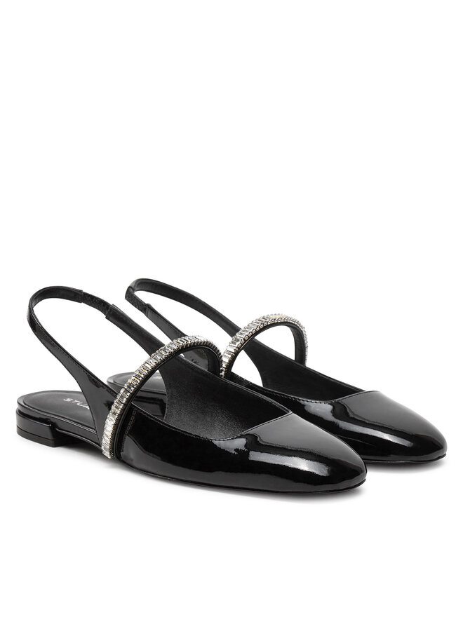 Stuart Weitzman Sandále Stuart Weitzman Stefanie Slngback Fl SI438 Čierna