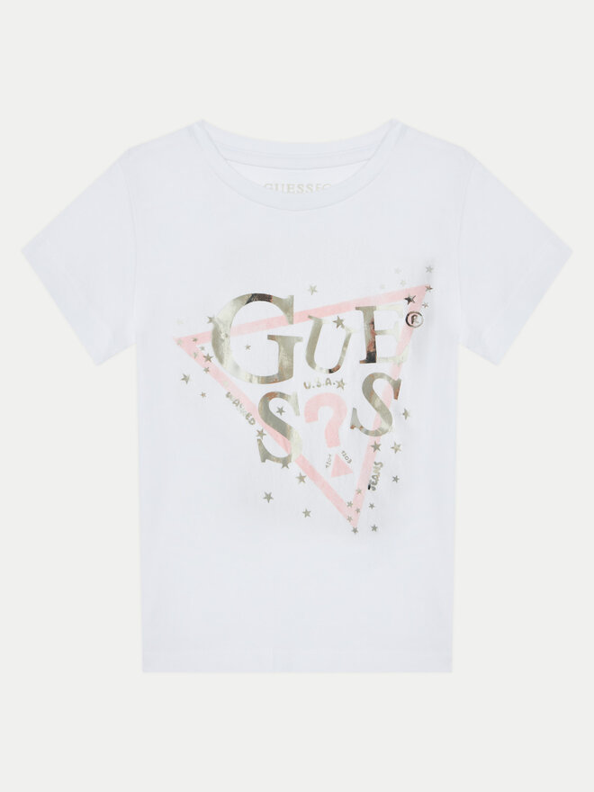 Guess Guess Marškinėliai K5RI00 K6YW4 Balta Regular Fit