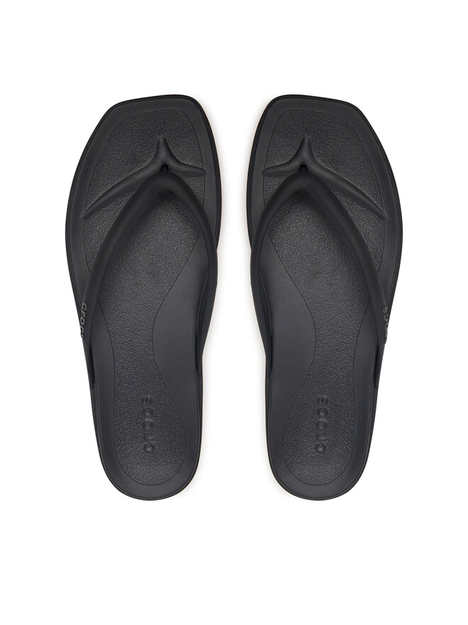 Crocs Zehentrenner Crocs Miami Square Flatform Flip 214161 Schwarz