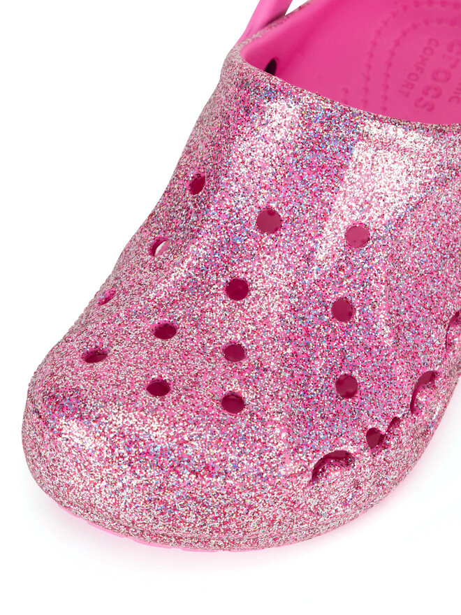 Crocs Şlapi Crocs BAYA GLITTER CLOG T 207014-7AA Roz