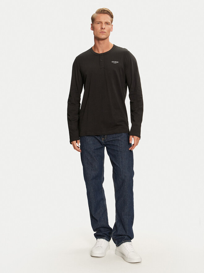 Guess Guess Μπλούζα πιτζάμας U4YP30 KCAM1 Μαύρο Regular Fit