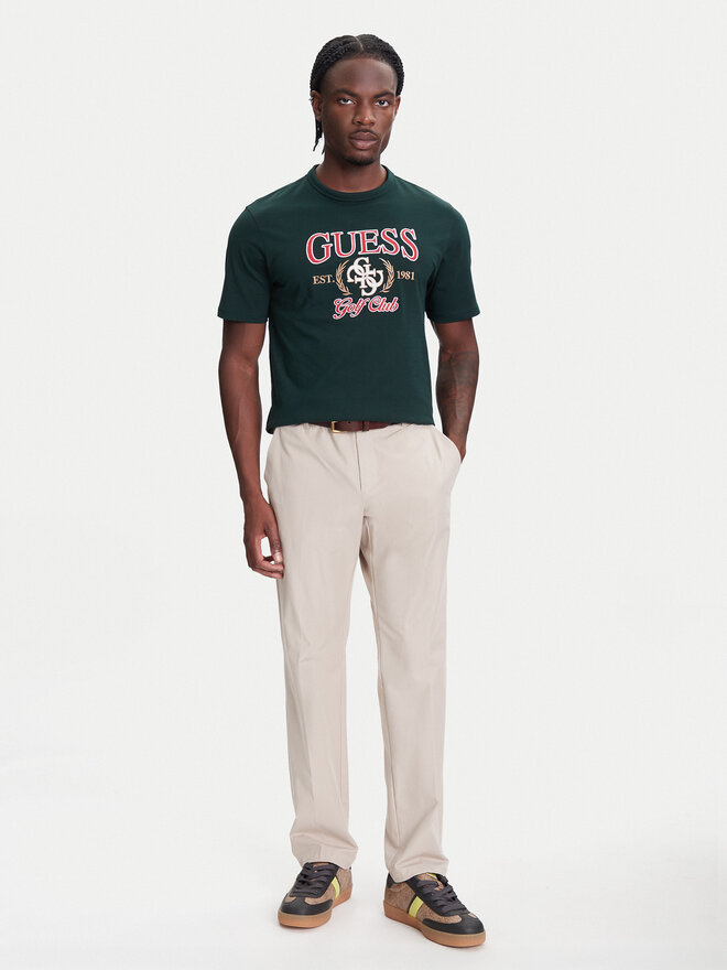 Guess Guess Marškinėliai M5YI22 K8FQ4 Žalia Regular Fit
