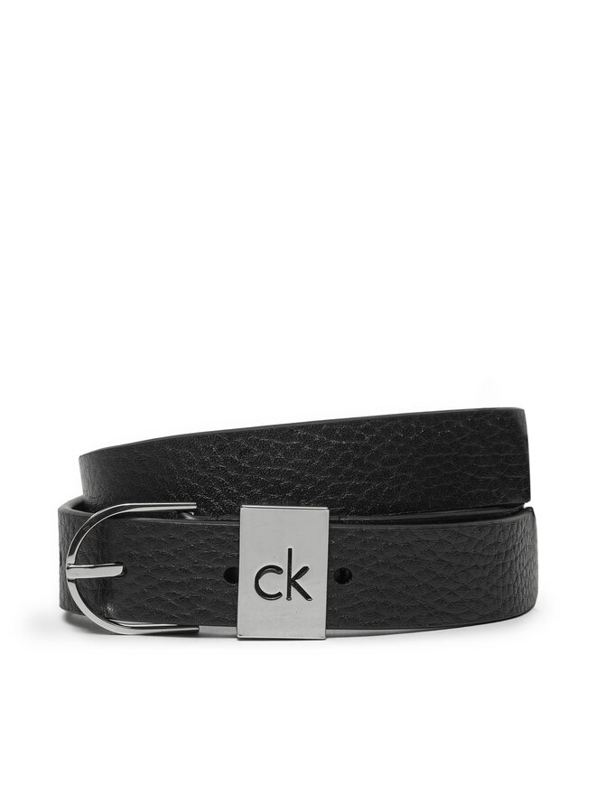 Calvin Klein Ženski pas Calvin Klein Ck Loop Thin Round Buckle 2.5 K60K612856 Črna
